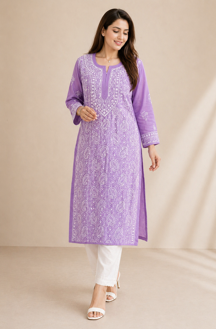 Lavendar Chikankari Kurta only