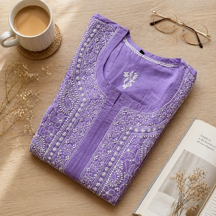 Lavendar Chikankari Kurta only