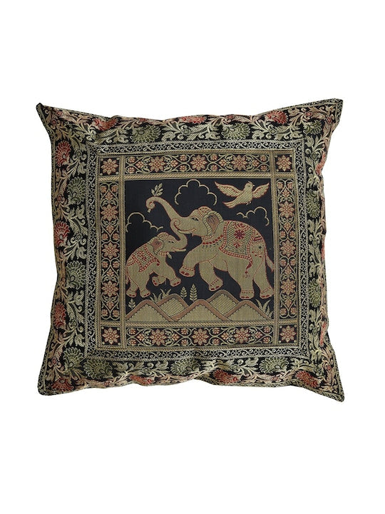 Black-&-Green-Cotton-Silk-Ethnic-Motifs-Square-Cushion-Covers