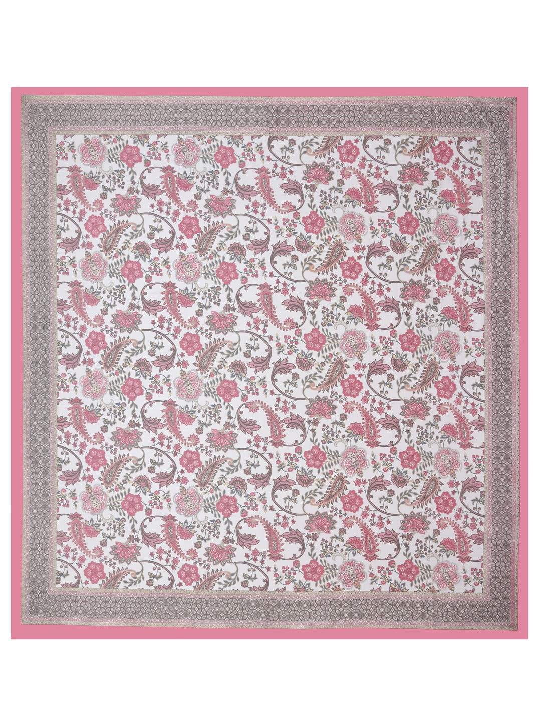 Pink-&-Grey-Handblock-Print-Bedsheet-With-2-Pillow-Covers