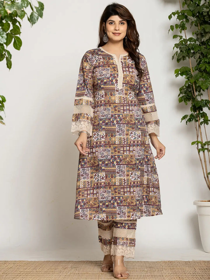 Beige-Cotton-Ethnic-Motifs-A-Line-2-Piece-Kurta-Set