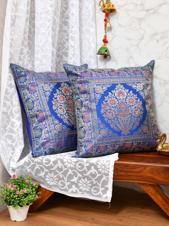 Blue-Banarasi-Zari-Cushion-Cover