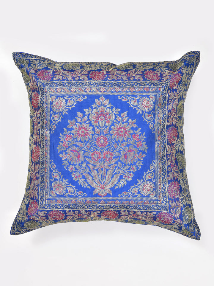 Blue-Banarasi-Zari-Cushion-Cover