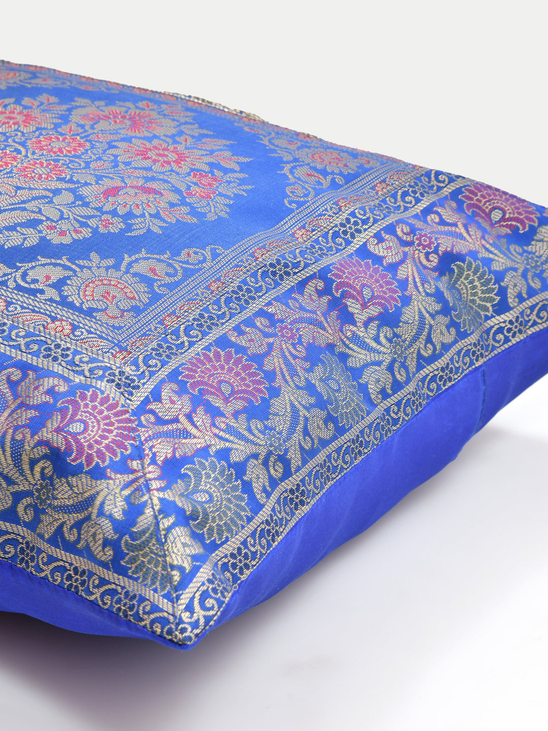 Blue-Banarasi-Zari-Cushion-Cover