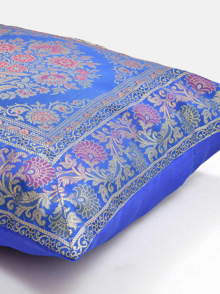 Blue-Banarasi-Zari-Cushion-Cover