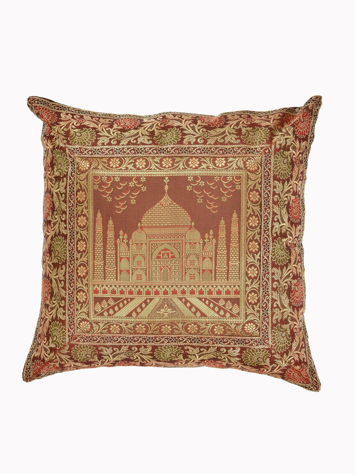 Maroon-Banarasi-Zari-Cushion-Cover