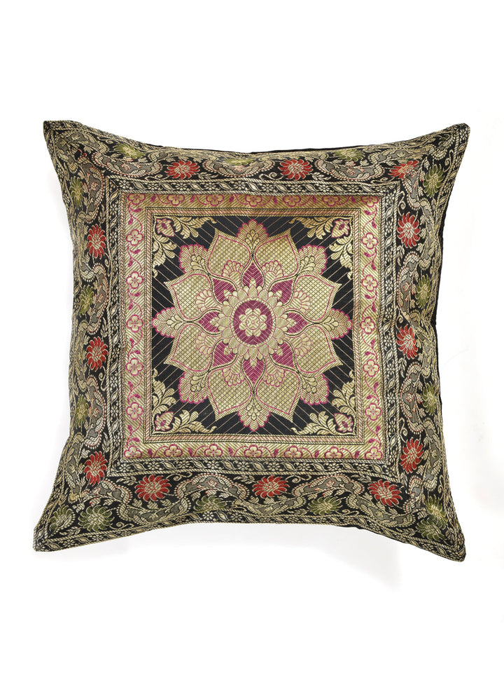 Black-Banarasi-Zari-Cushion-Cover