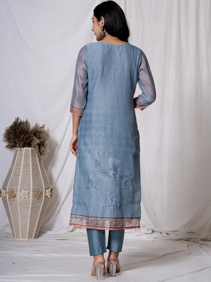 Blue-Chanderi-Embroidered-Straight-3-Piece-Kurta-Set