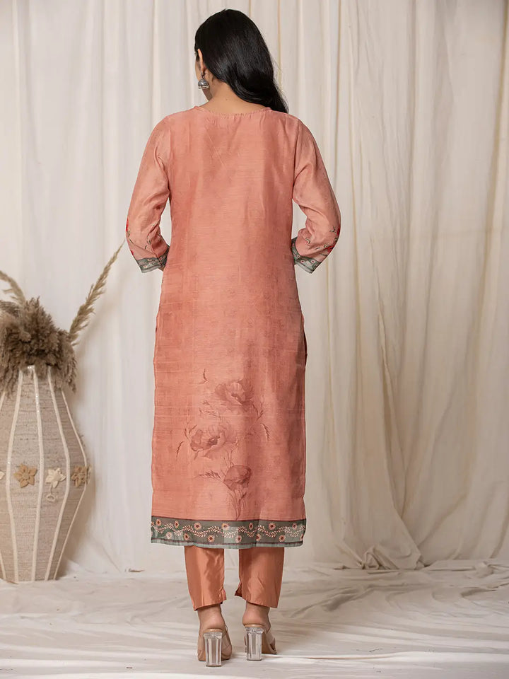 Rust-Chanderi-Embroidered-Straight-3-Piece-Kurta-Set