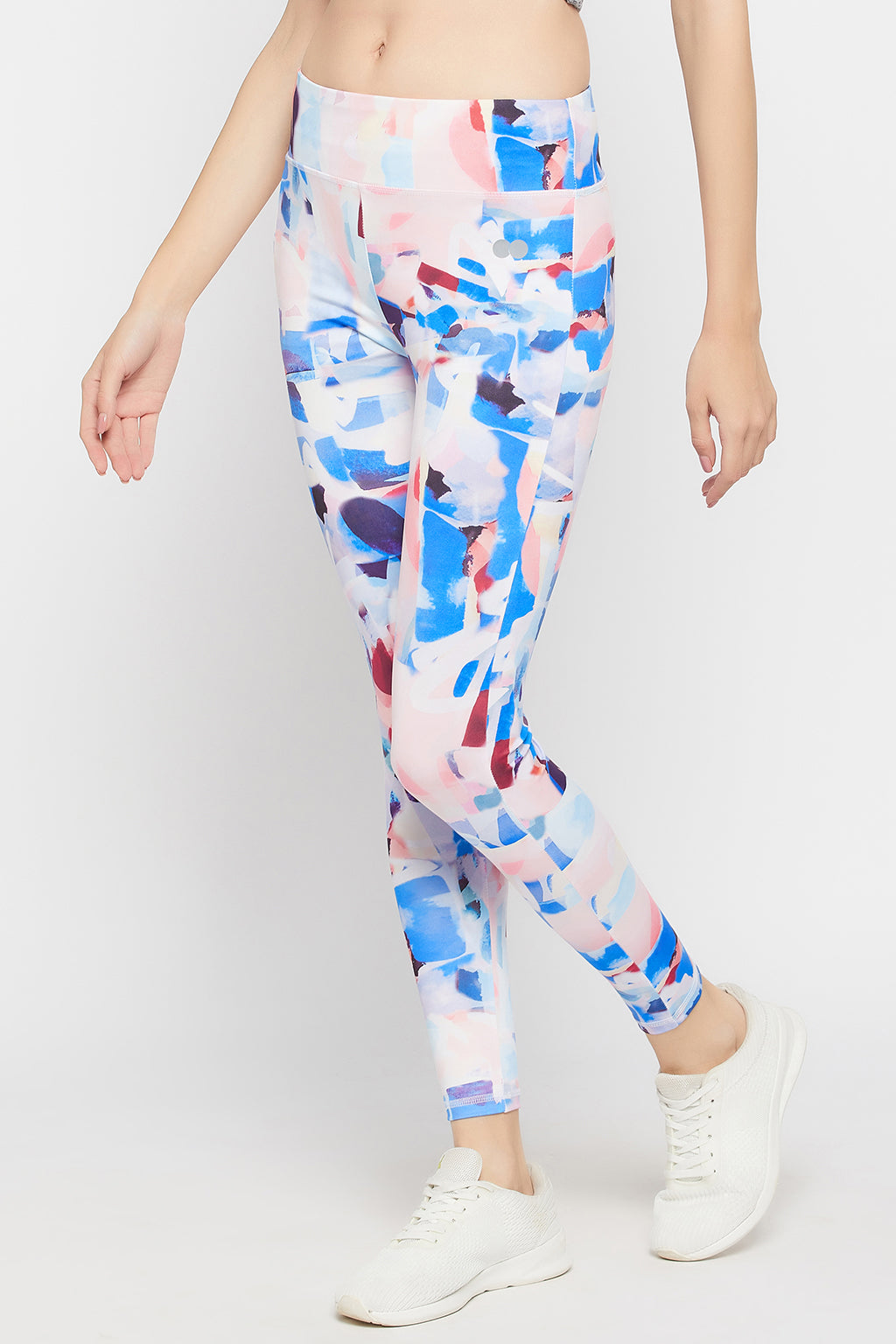 Multicolour-Poly-Spandex-Low-Rise-Print-Tights-With-Side-Pocket