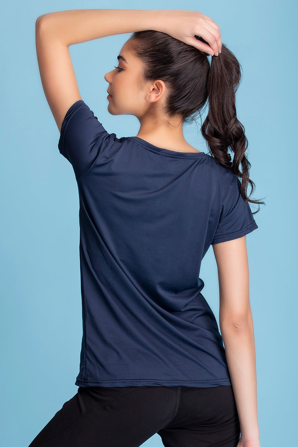 Navy-Blue-Polyester-Activewear-T-Shirt