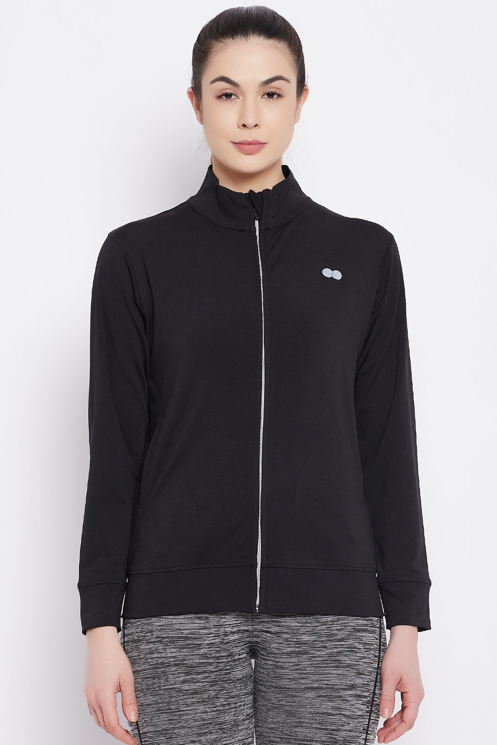 Black-Polyester-Activewear-Jacket