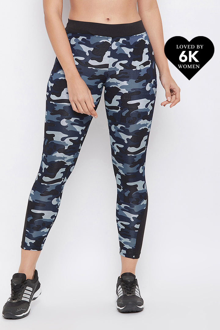 Navy-Blue-Polyamide-Camouflage-Print-Ankle-Length-Tights