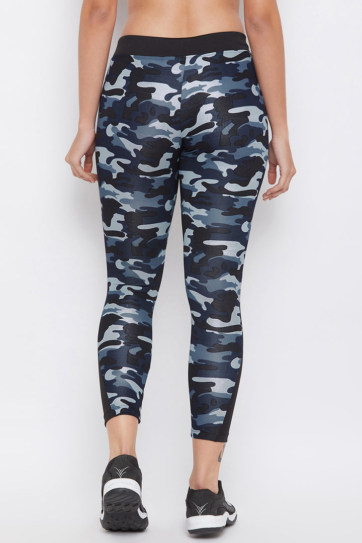 Navy-Blue-Polyamide-Camouflage-Print-Ankle-Length-Tights