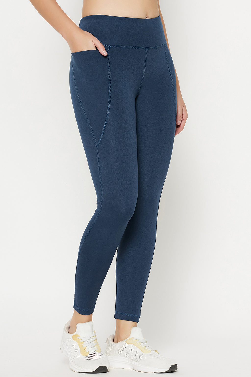 Teal-Blue-Poly-Spandex-Feel-High-Rise-3-Pocket-Tights