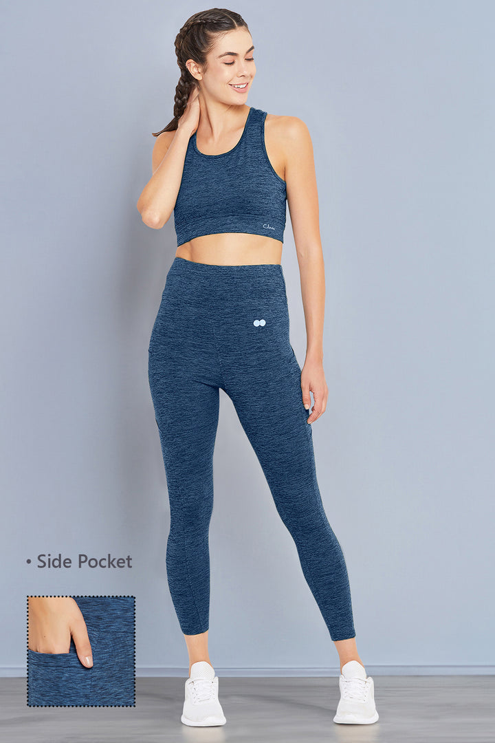 Blue-Poly-Spandex-High-Rise-Tights-With-Side-Pocket