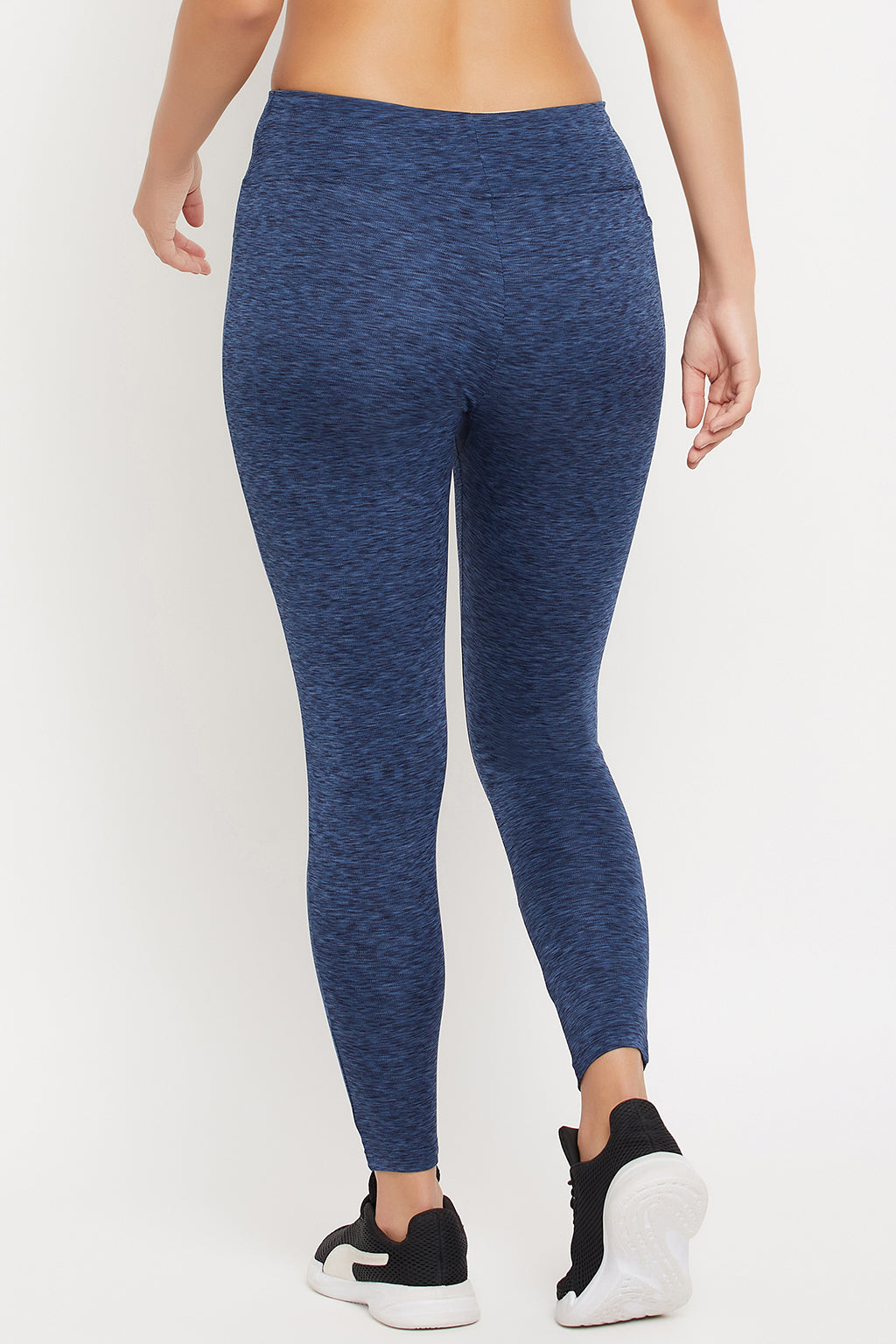 Blue-Poly-Spandex-High-Rise-Tights-With-Side-Pocket