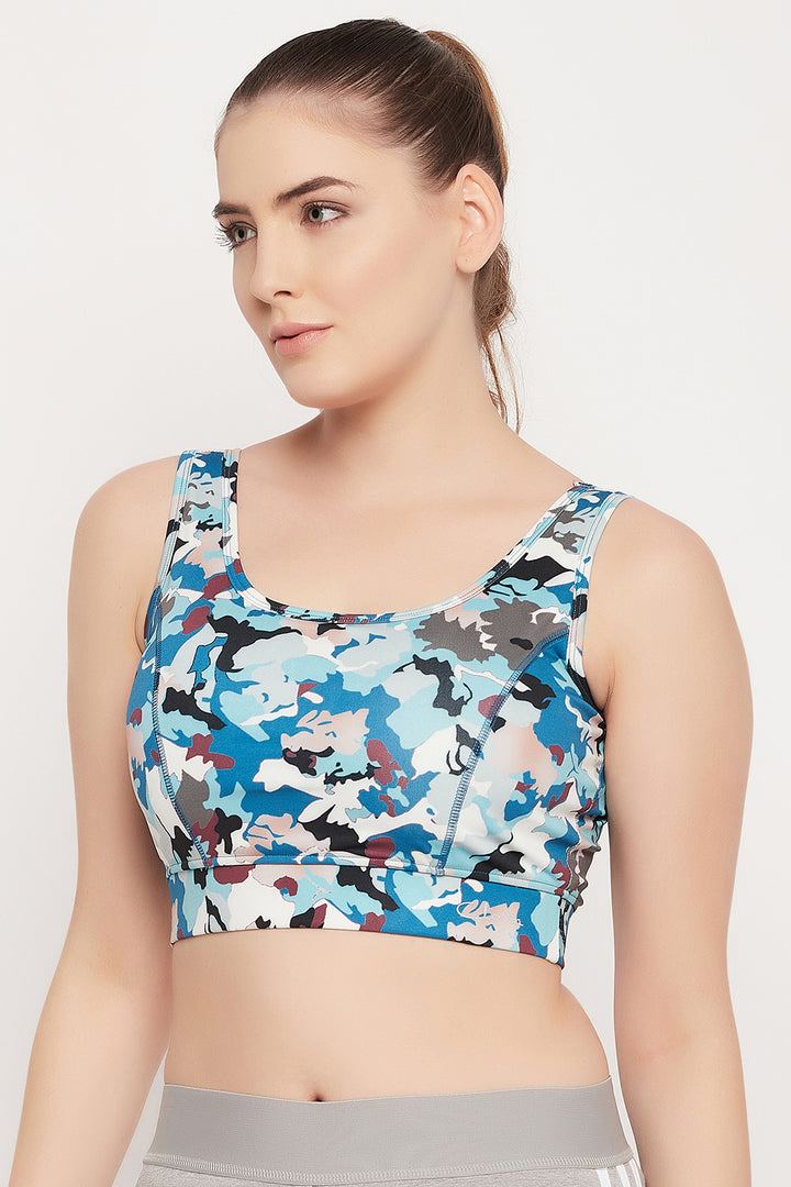 Sky-Blue-Polyester-Padded-Camouflage-Print-Sports-Bra