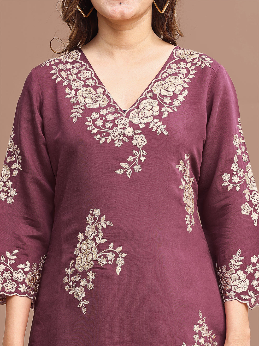 Mauve-Silk-Blend-Sequinns-Work-Co-Ord-Set