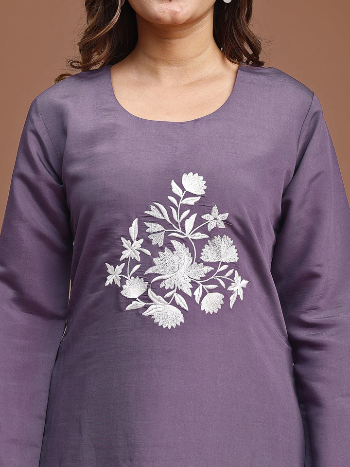 Lavender-Silk-Blend-Embroidered-Co-Ord-Set