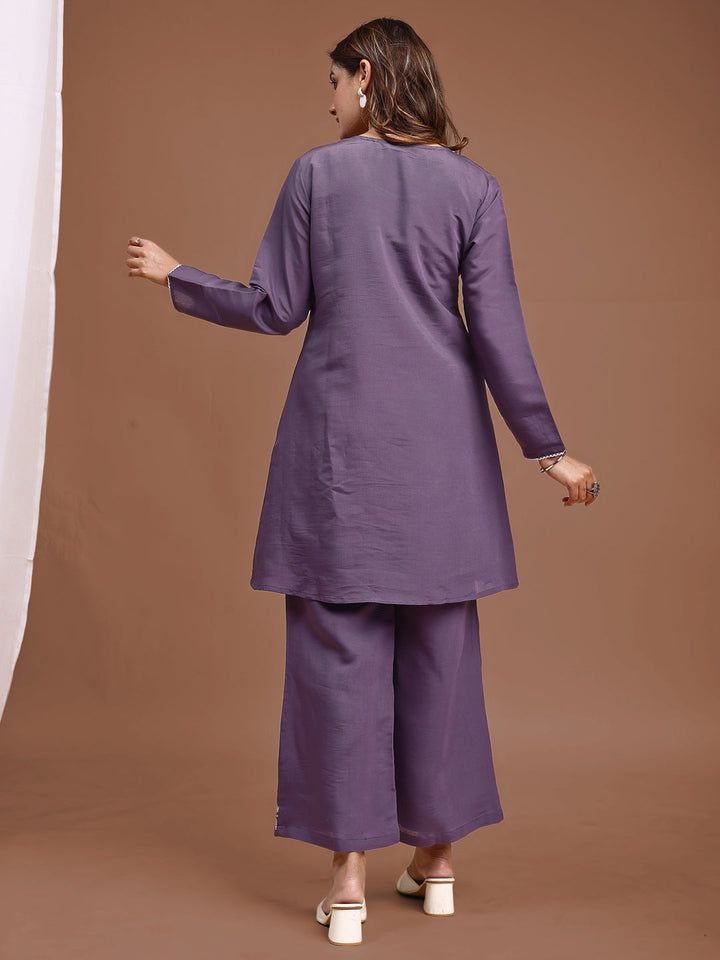 Lavender-Silk-Blend-Embroidered-Co-Ord-Set
