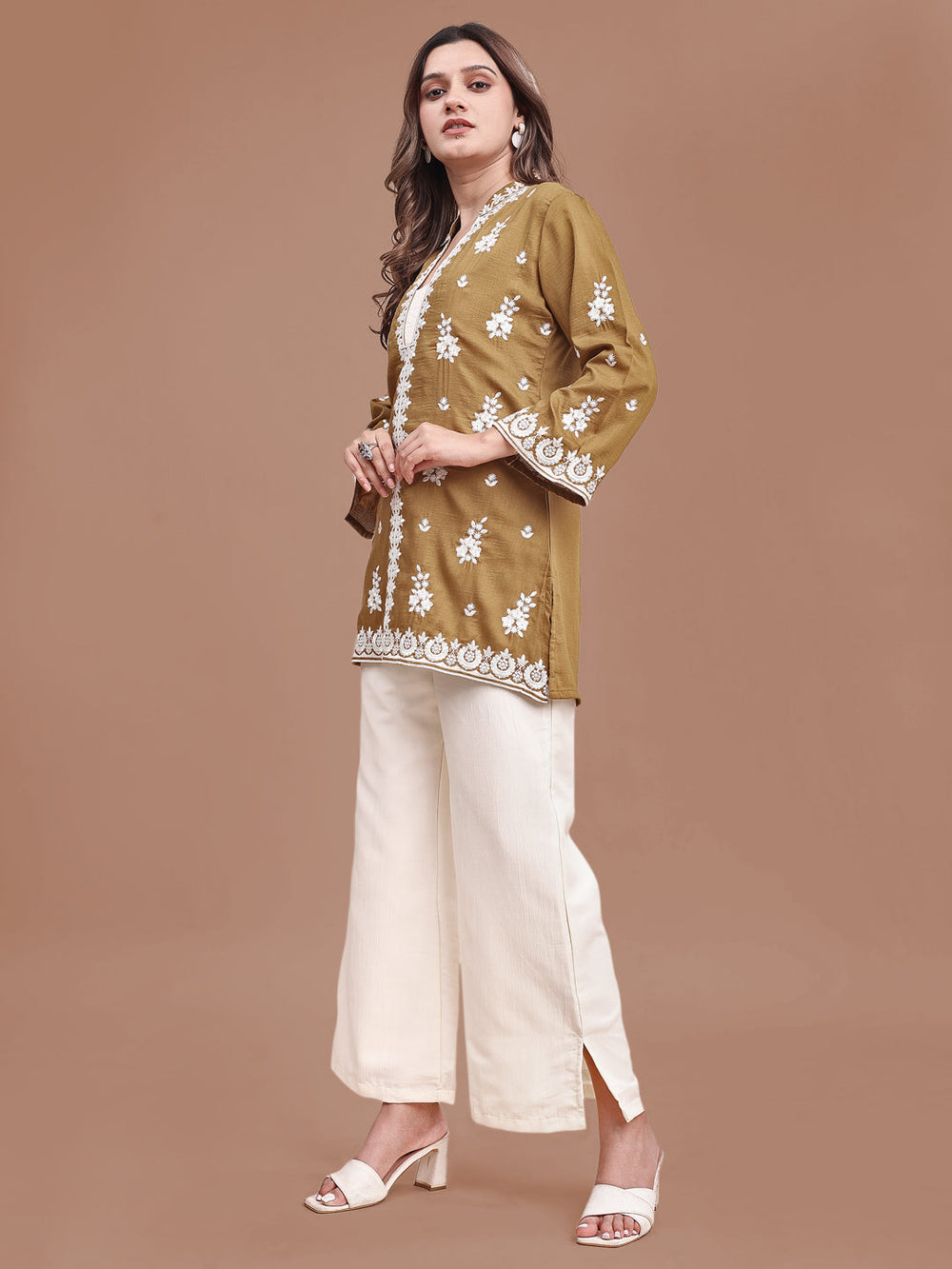 Mustard-Yellow-Silk-Blend-Embroidered-Co-Ord-Set