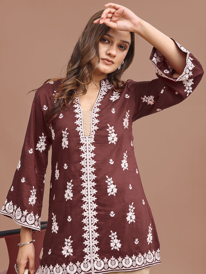 Maroon-Silk-Blend-Embroidered-Co-Ord-Set