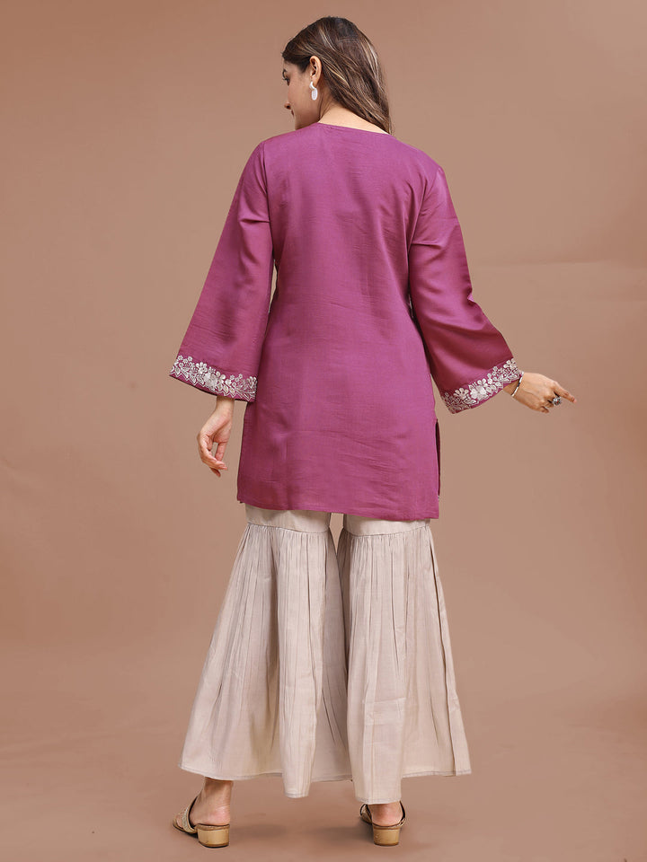 Mauve-Silk-Blend-Embroidered-2-Piece-Sharara-Set