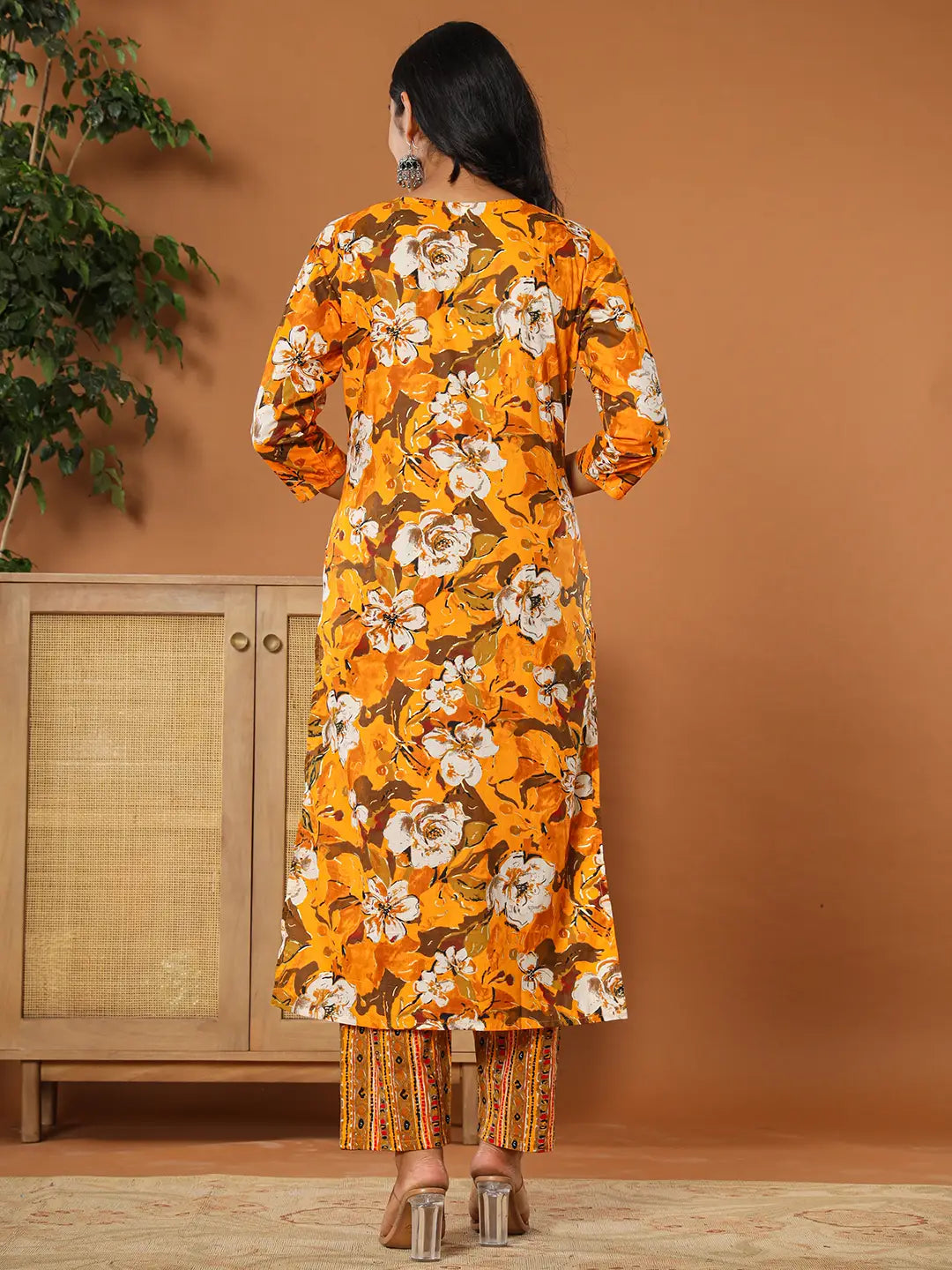 Mustard-Cotton-Floral-Embroidered-3-Piece-Kurta-Set