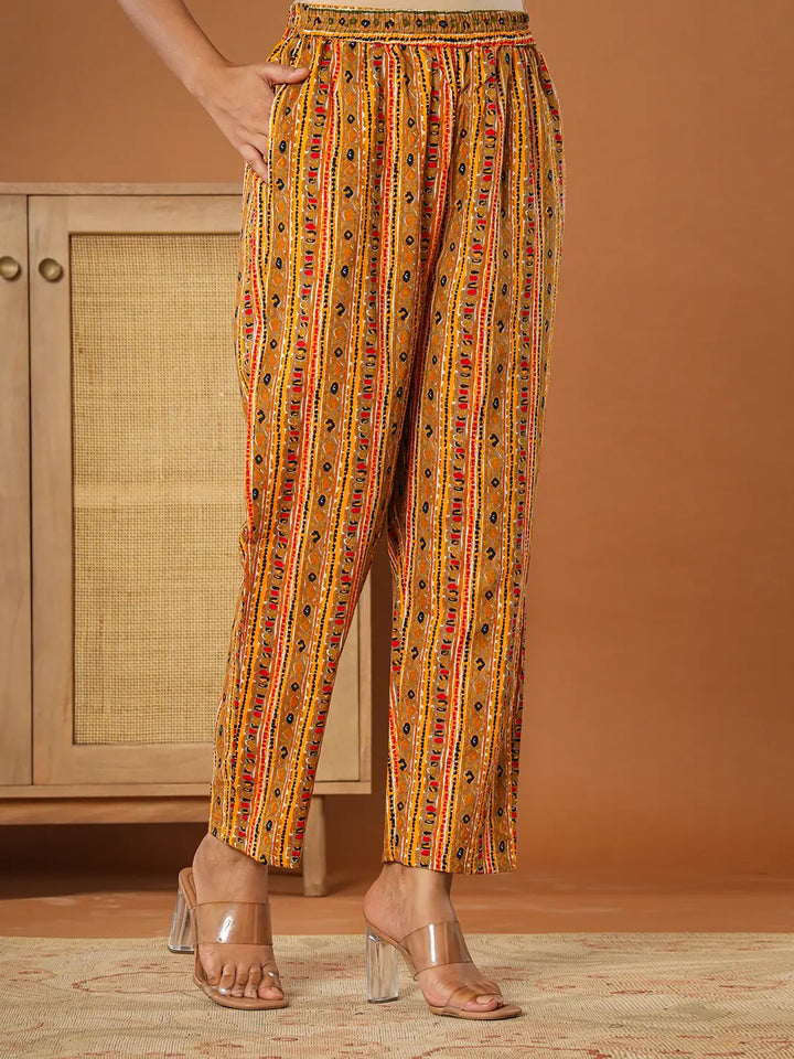 Mustard-Cotton-Floral-Embroidered-3-Piece-Kurta-Set