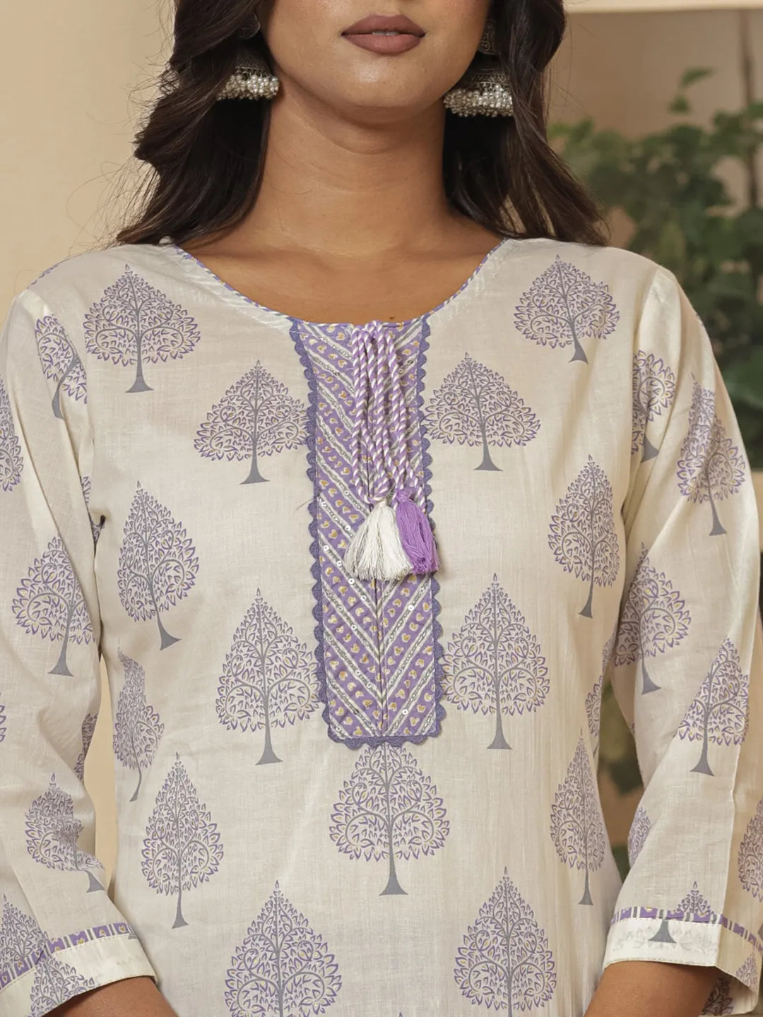 Purple-And-White-Cotton-Embroidered-3-Piece-Kurta-Set