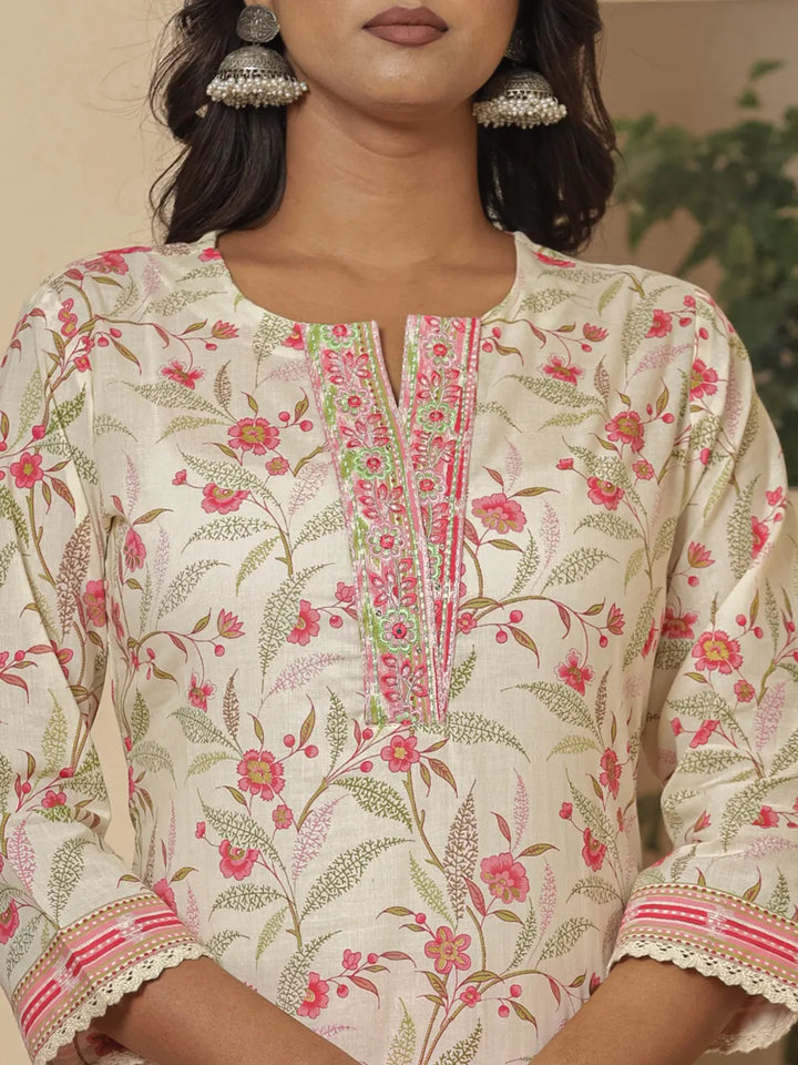 White-Cotton-Lining-Floral-Printed-3-Piece-Kurta-Set