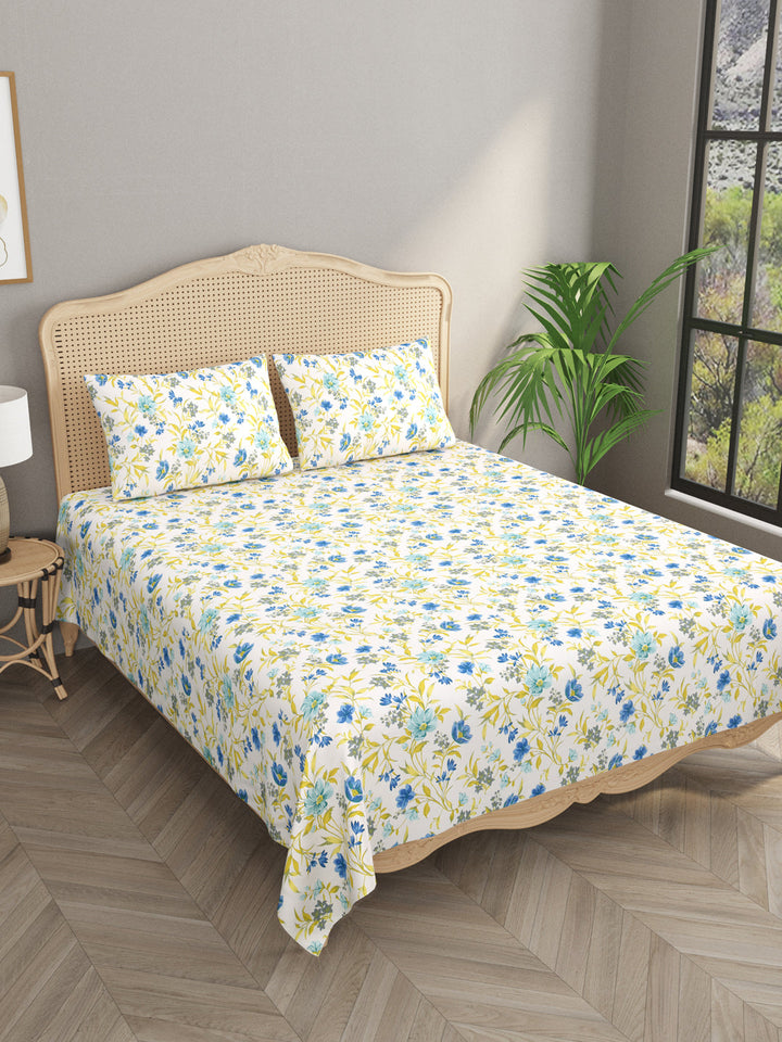 Multicolor-Cotton-Floral-Print-Bedsheet-With-2-Pillow-Covers