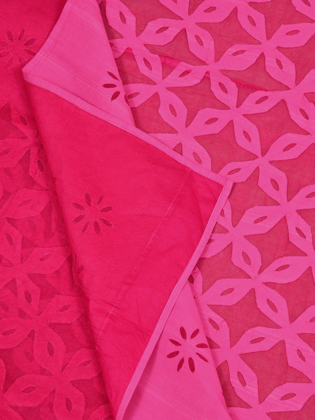 Pink-Cotton-Applique-Cut-Work-Bedcover-With-2-Pillow-Covers