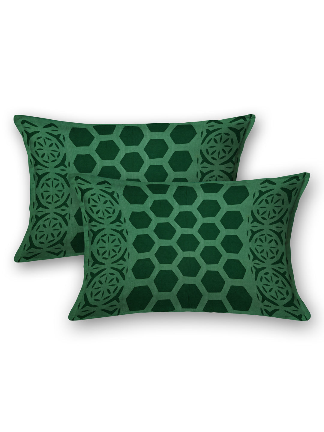 Green-Cotton-Applique-Cut-Work-Bedcover-With-2-Pillow-Covers