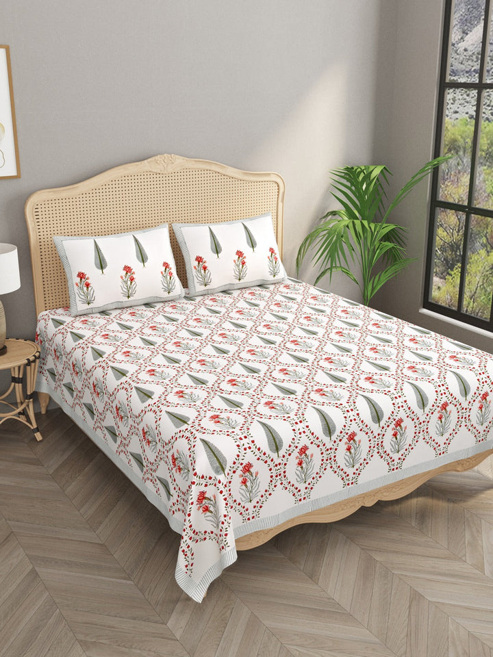 Multicolor-Handblock-Print-Bedsheet-With-2-Pillow-Covers