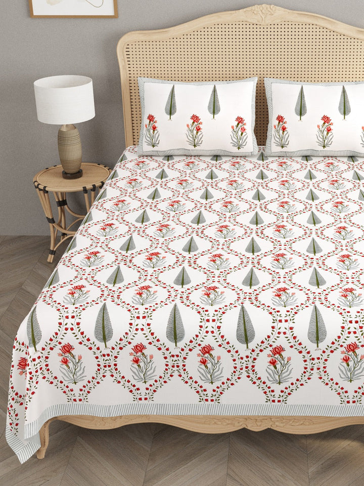 Multicolor-Handblock-Print-Bedsheet-With-2-Pillow-Covers