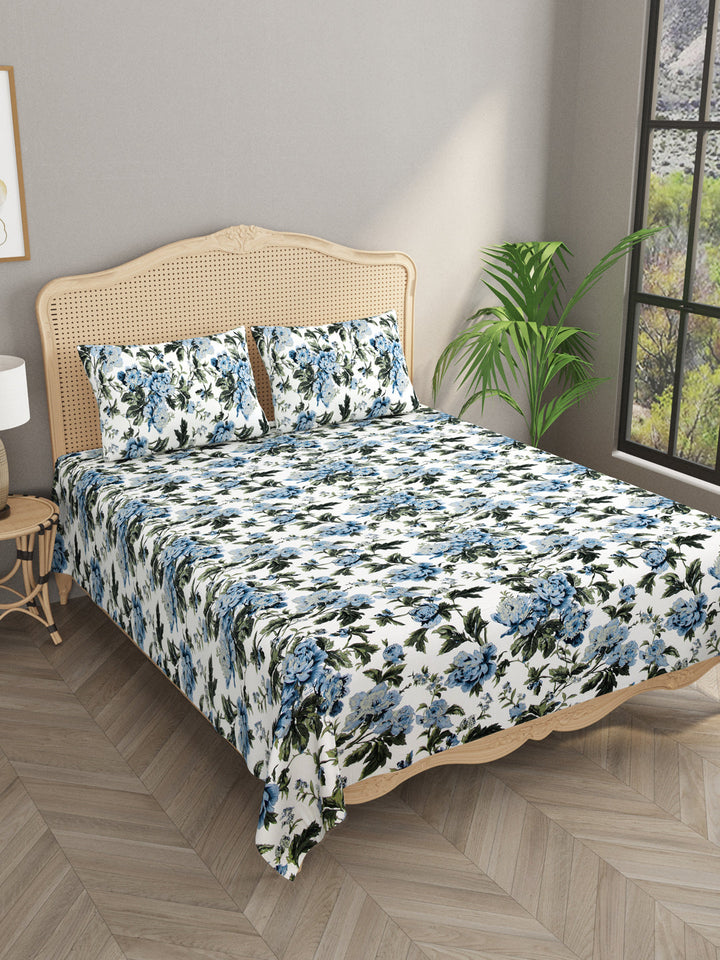 Multicolor-Cotton-Floral-Print-Bedsheet-With-2-Pillow-Covers