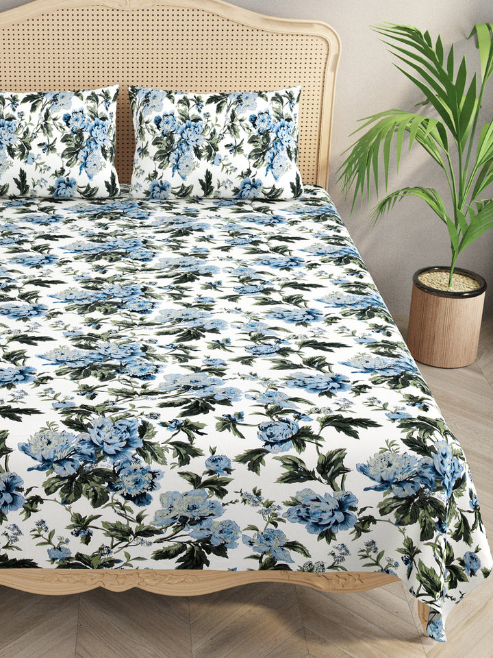 Multicolor-Cotton-Floral-Print-Bedsheet-With-2-Pillow-Covers