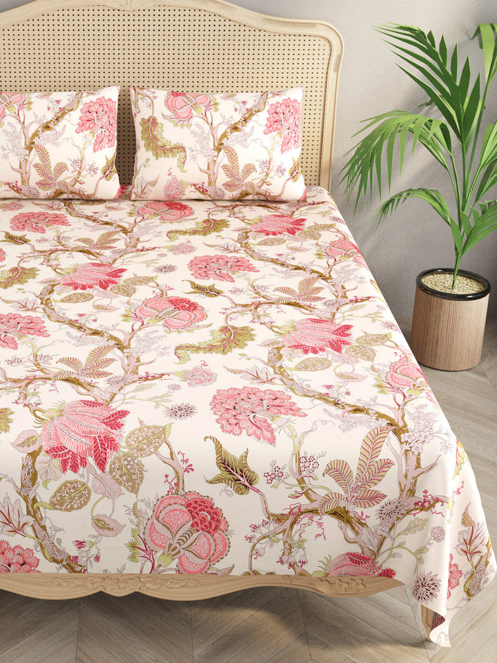 Multicolor-Cotton-Floral-Print-Bedsheet-With-2-Pillow-Covers