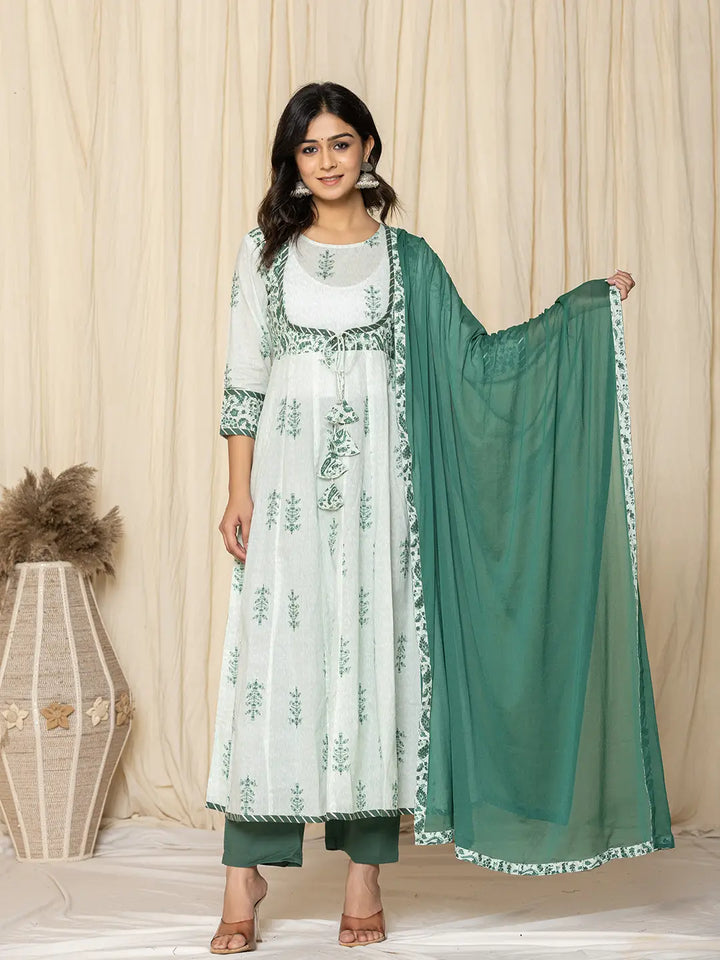 Green-Cotton-Sequins-Work-Anarkali-Set