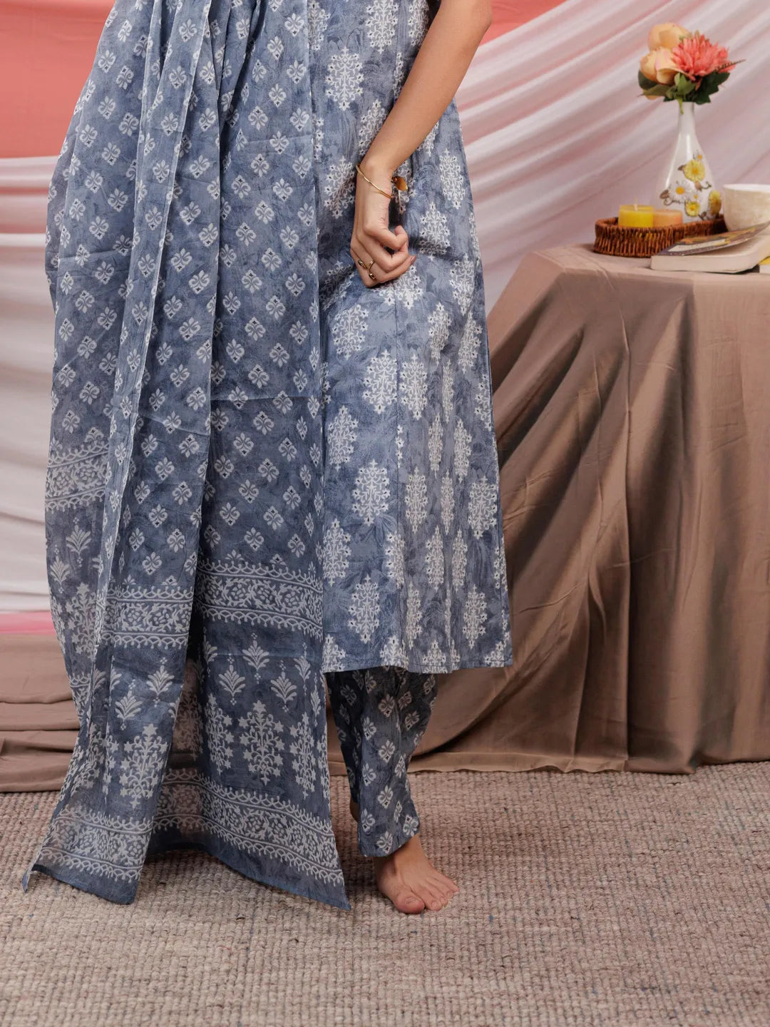 Grey-Cotton-Ethnic-Motifs-A-Line-3-Piece-Kurta-Set