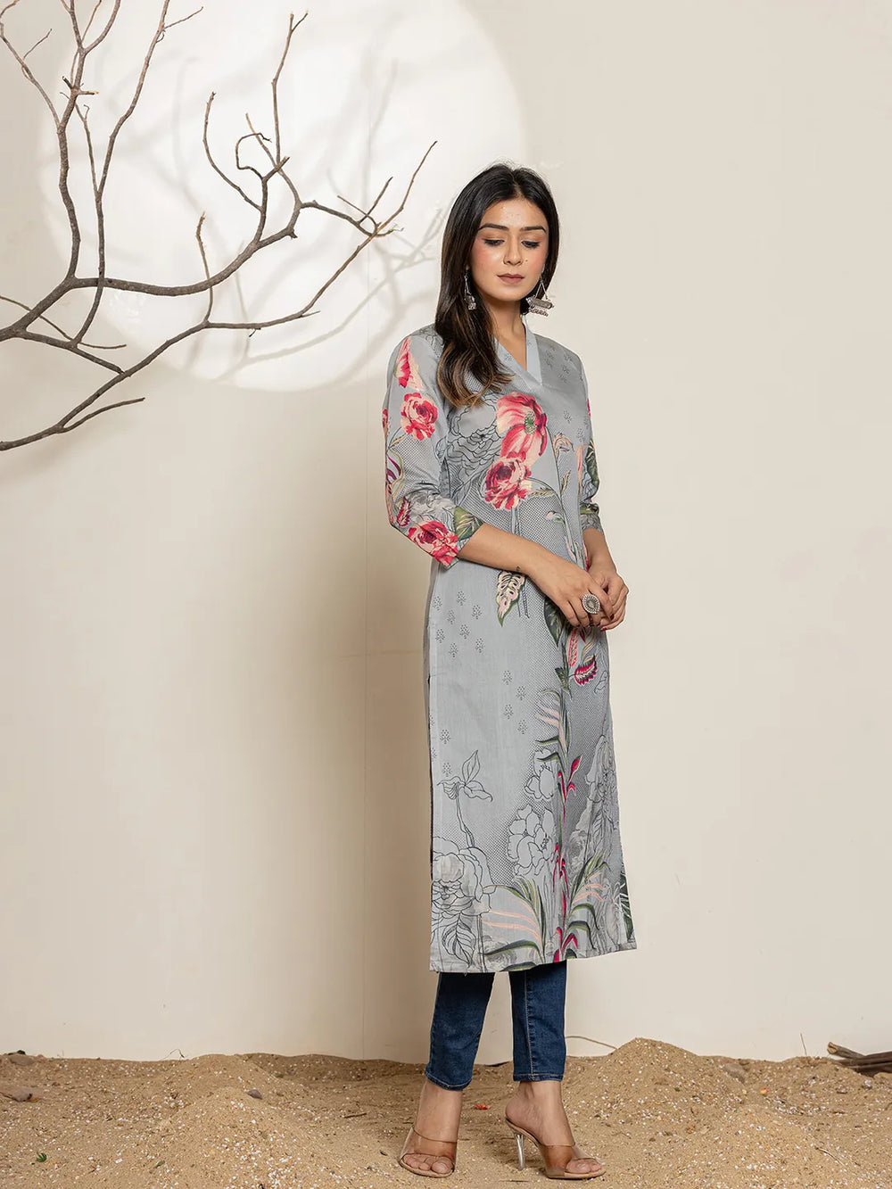 Grey-Silk-Blend-Floral-Digital-Print-Kurta