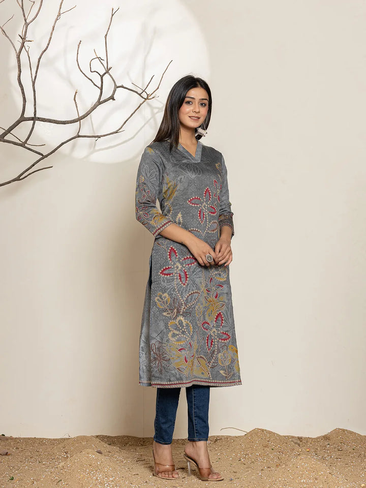 Grey-Silk-Blend-Digital-Print-Kurta