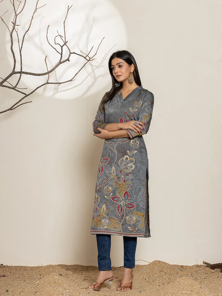 Grey-Silk-Blend-Digital-Print-Kurta