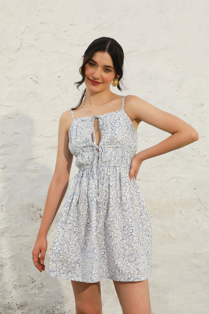 Blue-&-White-Cotton-Square-Neck-Cloud-Dress