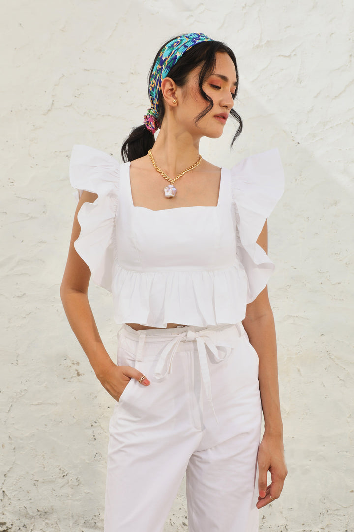 White-Cotton-Enchantress-Square-Neck-Top-Only