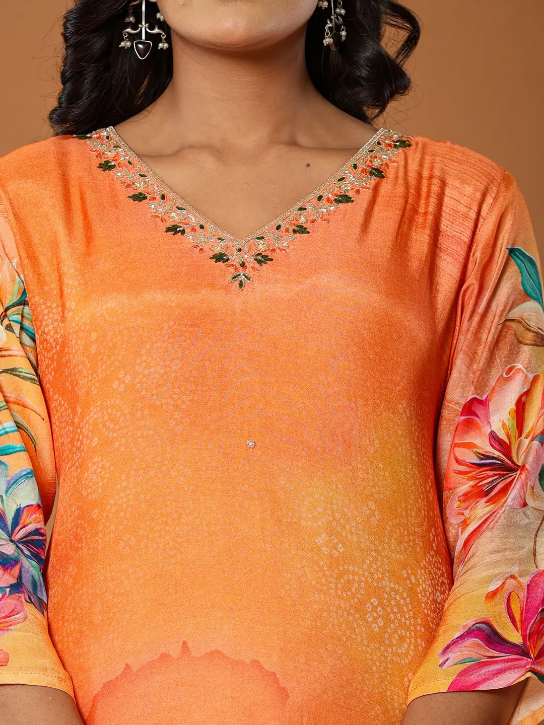 Orange-Muslin-Floral-Embroidered-3-Piece-Kurta-Set