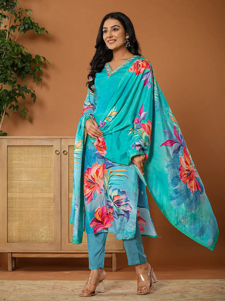 Blue-Muslin-Floral-Embroidered-3-Piece-Kurta-Set