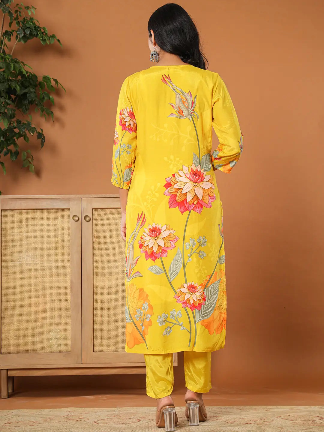 Mustard--Muslin-Hand-Embroidery-V-Neck-3-Piece-Kurta-Set